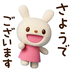 [LINEスタンプ] まろやか敬語♡てるてるうさぎ