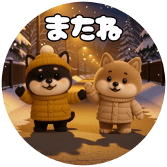 [LINEスタンプ] 動く柴犬⭐冬の日常
