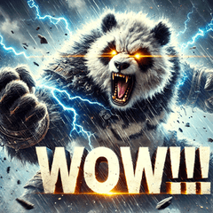 [LINEスタンプ] 最強パンダ — 覚醒モード