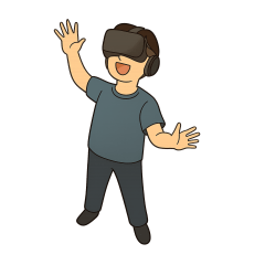 [LINEスタンプ] VRをプレイする男女