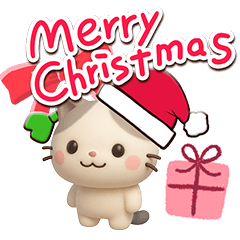 [LINEスタンプ] ちびブチ☆3D【冬・あけおめ付】