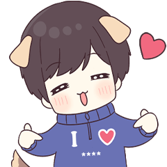 [LINEスタンプ] わんこジャージくん♡カスタムスタンプ