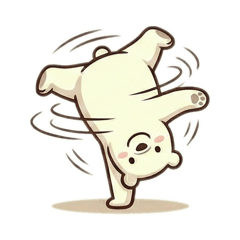 [LINEスタンプ] 毎日使える！表情豊かなシロクマ