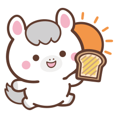 [LINEスタンプ] 文字なし1♪まんまる白ウマさん