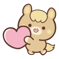 [LINEスタンプ] 文字なし1♪まんまる栗毛ウマさん