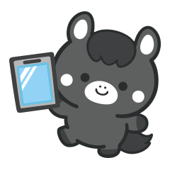 [LINEスタンプ] 文字なし1♪まんまる黒ウマさん