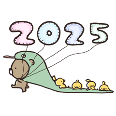 [LINEスタンプ] くまのぽんこつ 年末年始2025 (カジュアル)