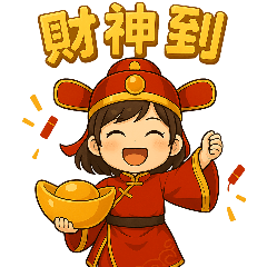 [LINEスタンプ] 新年の女の子