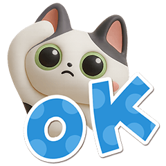 [LINEスタンプ] ハチワレぶち【3D】2