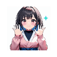 [LINEスタンプ] にっこりガールの癒しアニメ