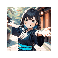 [LINEスタンプ] 和風町娘のほっこりスタンプ