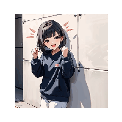 [LINEスタンプ] ゆるかわパーカーガールの毎日