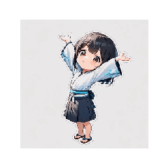 [LINEスタンプ] やさしい和風ガールのほのぼのスタンプ