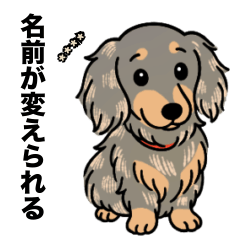 [LINEスタンプ] 名前入りダックスイザベラタンダップル