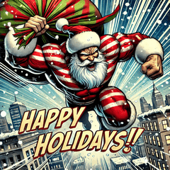 [LINEスタンプ] 超バトル系サンタ！！