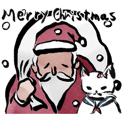 [LINEスタンプ] サンタと志保ちゃん(年末年始猫)