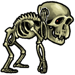 [LINEスタンプ] アンデッド動く⚰️ボーンパンジー