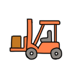 [LINEスタンプ] 働く乗り物っぽい奴。