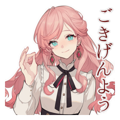 [LINEスタンプ] 大人かわいい★上品な女の子