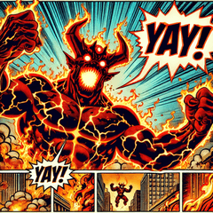 [LINEスタンプ] 無敵の炎獣イフリート