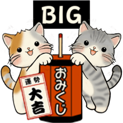 [LINEスタンプ] 毎年使える年末年始のBigなお便り♡ 猫たち