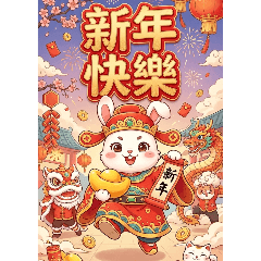 [LINEスタンプ] 兎財神の新年の金持ち図