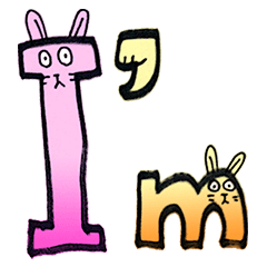 [LINEスタンプ] 英単語ウサギ