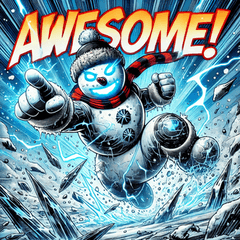 [LINEスタンプ] 最強スノーマン：覚醒の吹雪