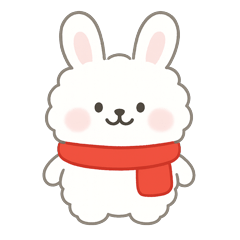 [LINEスタンプ] もふもふウサギの冬スタンプ