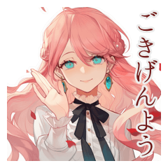 [LINEスタンプ] 上品な女の子♡一年中使える日常