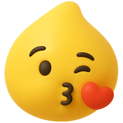 [LINEスタンプ] 絵文字風❤️黄色スライムくん