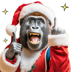 [LINEスタンプ] クリスマス☆ゴリラ（改良）