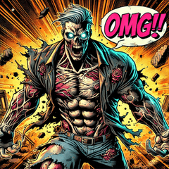 [LINEスタンプ] アメコミ爆裂ゾンビ