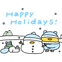 [LINEスタンプ] へんてこなヒヨコのまったりな冬