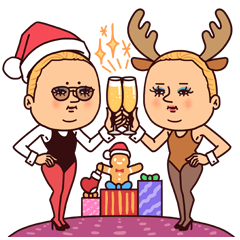 [LINEスタンプ] クリスマスぷりてぃツイン【冬とXmas】