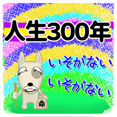 [LINEスタンプ] ブルテリア錦四郎02