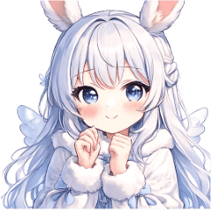[LINEスタンプ] 動いて可愛い♪雪ウサギ天使スタンプ