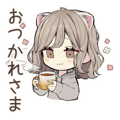 [LINEスタンプ] 癒やしフェレットちゃん♡気遣い敬語