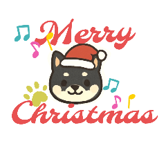 [LINEスタンプ] 黒柴犬ちゃんのクリスマススタンプ