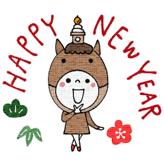 [LINEスタンプ] mottoのレト子♡新年の挨拶（リメイク）