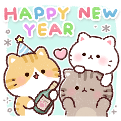 [LINEスタンプ] ふんわり❤️にゃんこの冬