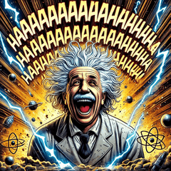 [LINEスタンプ] 最強アインシュタイン！！【アメコミ風】