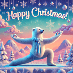 [LINEスタンプ] 雪のしろくまヨガ日和