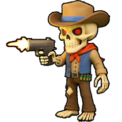 [LINEスタンプ] アンデッド動く⚰️スカルガンマン