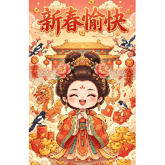 [LINEスタンプ] 遊び心のある貴妃のお祭りの喜び