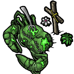 [LINEスタンプ] アンデッド動く⚰️カニゾンビ