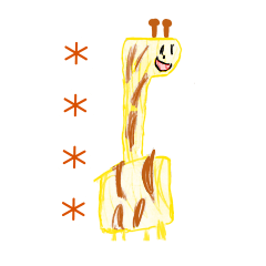 [LINEスタンプ] はじめてかいたどうぶつさん