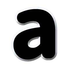 [LINEスタンプ] アルファベット小文字黒色のスタンプ N