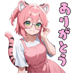 [LINEスタンプ] ゆるかわネコ耳メガネちゃん