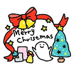 [LINEスタンプ] 元気なおばけ クリスマス